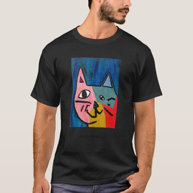 Camiseta Famoso arte de los gatos baratos Pablo Picatsoo (Anverso)