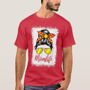 Camiseta Famoso Ball Mom Softball Béisbol mamá Messy Bun Mo