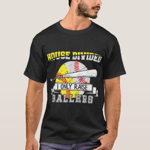 Camiseta Famoso Bóisbol Softball Dividido House Ball Mom