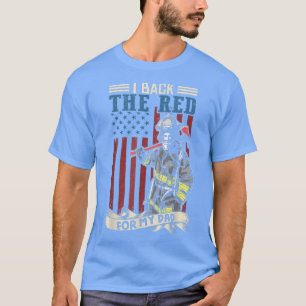 Camiseta Famoso bombero apoyo el rojo a mi padre