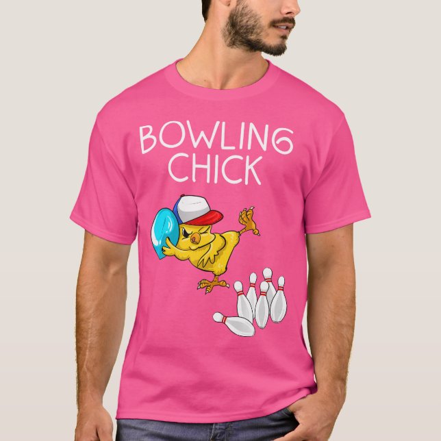 Camiseta Famoso Bowling Mujeres Cute Bowling Chick Sports A (Anverso)