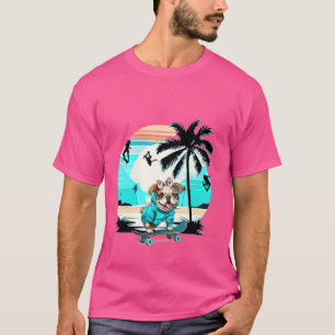 Camiseta Famoso bulldog francés madre padre patinador patin