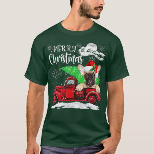 Camiseta Famoso Bulldog francés Navidades de Camión Rojo Pa
