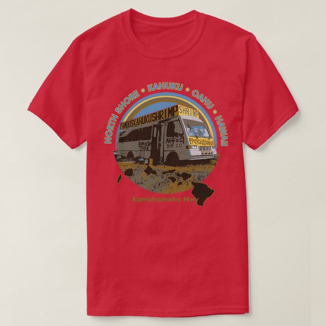 Camiseta Famoso camión de camarones Kahuku  (Diseño del anverso)
