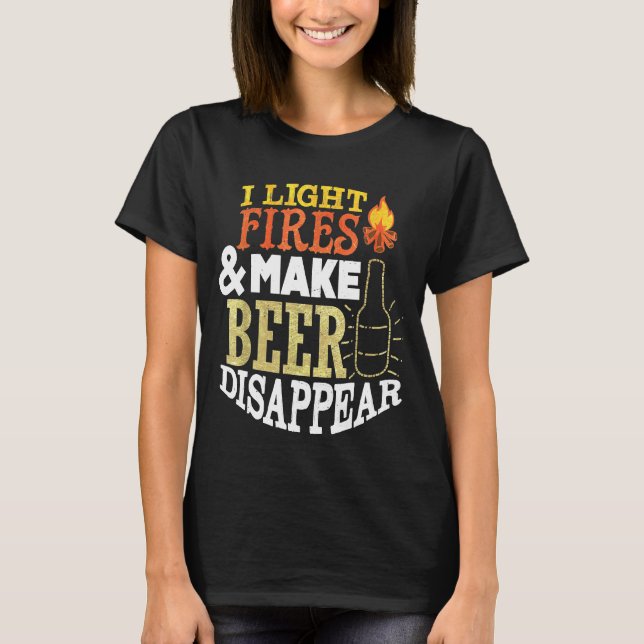 Camiseta Famoso Camping Campfire Beer Para Hombres 1 (Anverso)