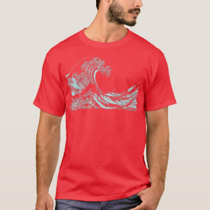 Camiseta Famoso clásico Bella Artes japonés Gran ola Hokusa