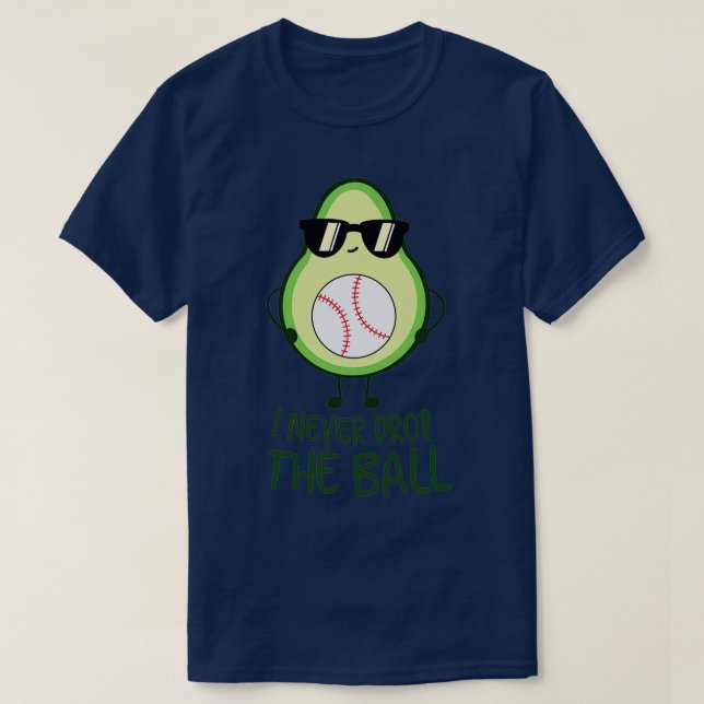 Camiseta Famoso Cute Guay Aguacate Baseball (Diseño del anverso)