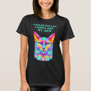 Camiseta Famoso democrático de gatos sin hijos
