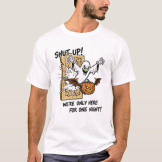 Camiseta Famoso estilo cómico Fantasma y calabaza Halloween
