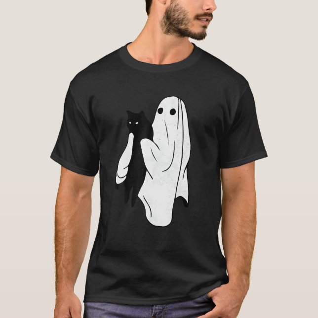 Camiseta Famoso fantasma de Boo sosteniendo Halloween de ga (Anverso)