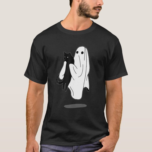 Camiseta Famoso fantasma de Boo sosteniendo Halloween de ga (Anverso)