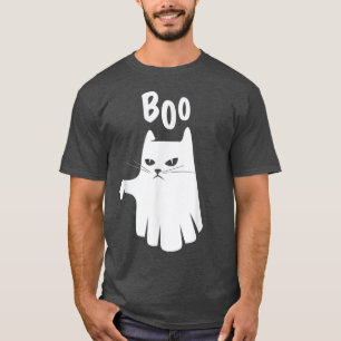 Camiseta Famoso fantasma de gatos de boo miedo de Halloween