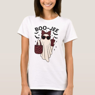 Camiseta Famoso fantasma de Halloween de Boo-Jee con un leo
