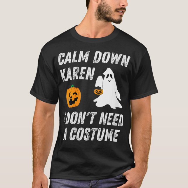 Camiseta Famoso fantasma de Halloween tranquiliza a Karen H (Anverso)