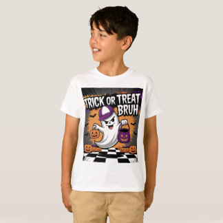 Camiseta Famoso fantasma de Halloween y calabazas