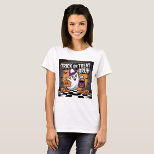 Camiseta Famoso fantasma de Halloween y calabazas