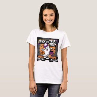 Camiseta Famoso fantasma de Halloween y calabazas