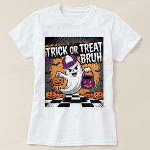 Camiseta Famoso fantasma de Halloween y calabazas