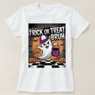 Camiseta Famoso fantasma de Halloween y calabazas