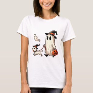 Camiseta Famoso fantasma Walking Dog Spooky Season Hallowee