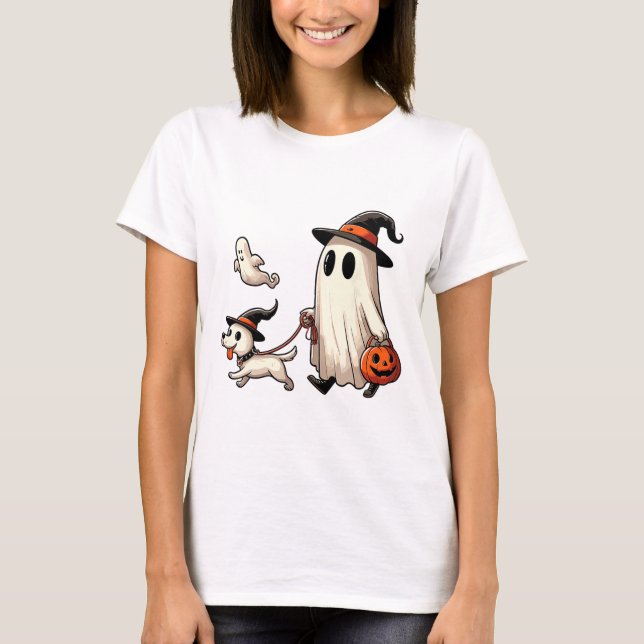 Camiseta Famoso fantasma Walking Dog Spooky Season Hallowee (Anverso)