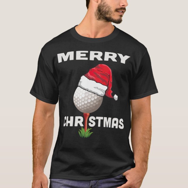 Camiseta Famoso golfer Holiday Golf Ball Navidades golfista (Anverso)
