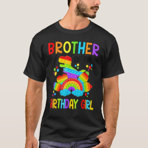 Camiseta Famoso Hermano Del Chica De Cumpleaños Pop It Dino