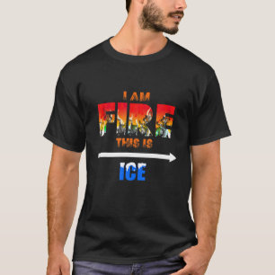 Camiseta Famoso hielo y disfraces de fuego en la familia Ha