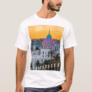 Camiseta Famoso hotel de lujo Hotel Negresco en Niza Franci