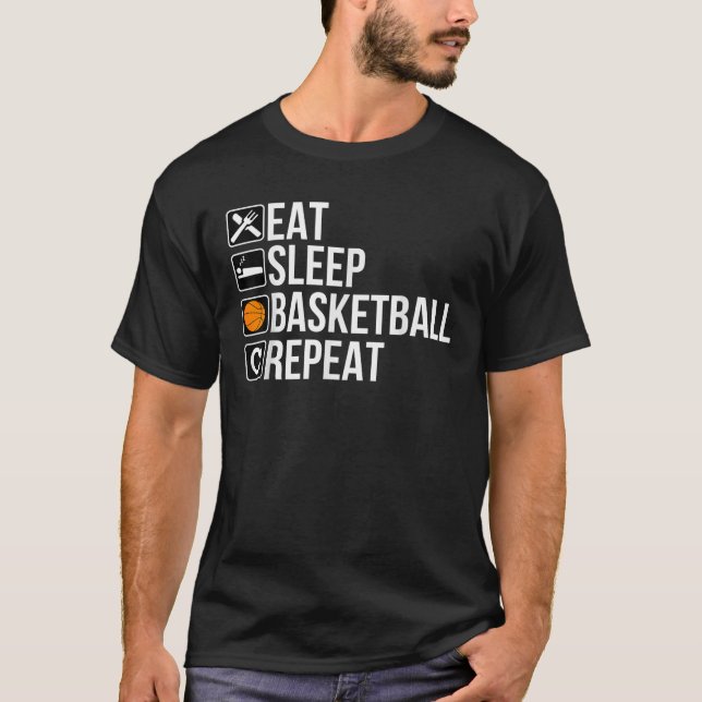 Camiseta Famoso jugador de baloncesto come Sleep Basketball (Anverso)