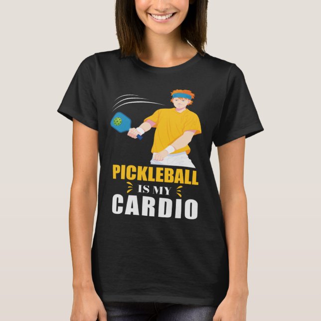 Camiseta Famoso jugador de baloncesto con palas de pickleba (Anverso)