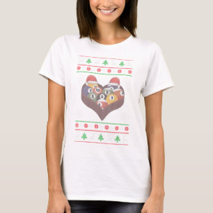 Camiseta Famoso jugador de billar de Santa Claus Ball Navid