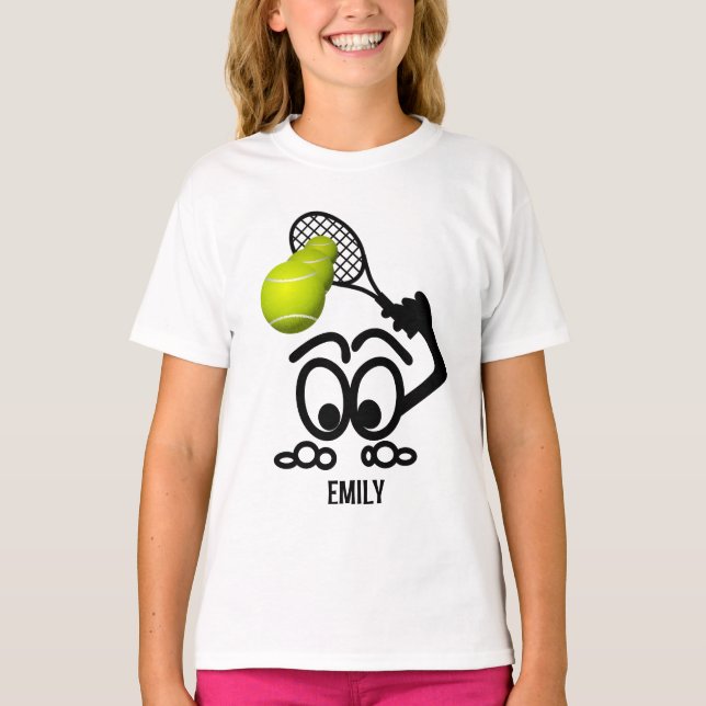 Camiseta Famoso jugador de tenis Chicas personalizados (Anverso)