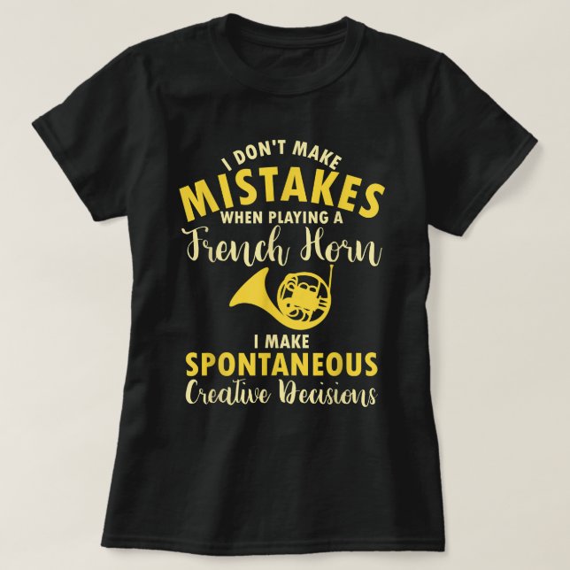Camiseta Famoso jugador francés del cuerno, no me hago mist (Diseño del anverso)