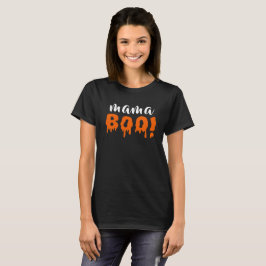 Camiseta Famoso mamá Boo Naranja Halloween