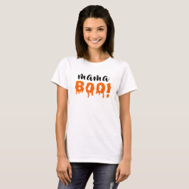 Camiseta Famoso mamá Boo Naranja Halloween