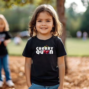 Camiseta Famoso mamá color rojo cereza vibe lema cumpleaños