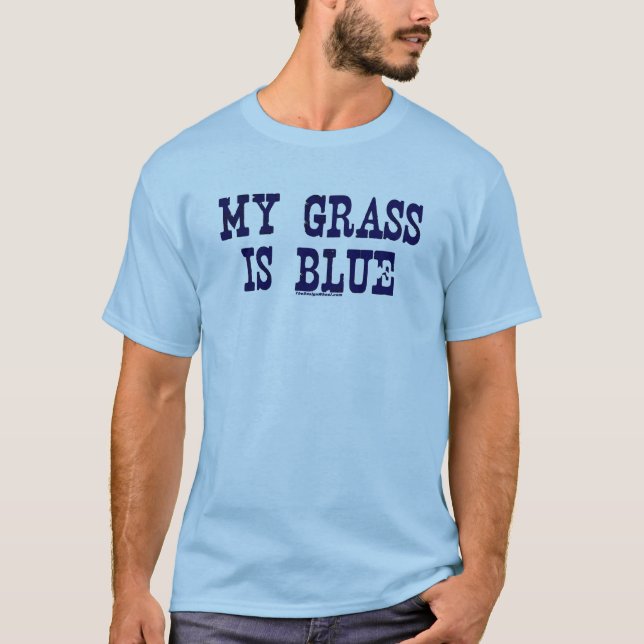 Camiseta Famoso mi hierba es azul (Anverso)