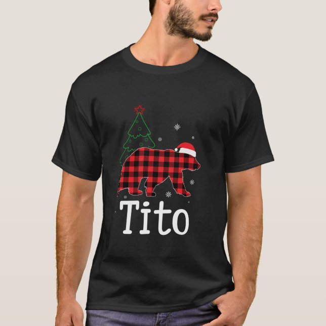 Camiseta Famoso Navidad Red Plaid Tito Oso Feo Navidades Sw (Anverso)