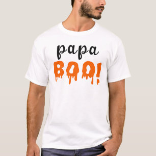 Camiseta Famoso papá Boo Naranja Halloween