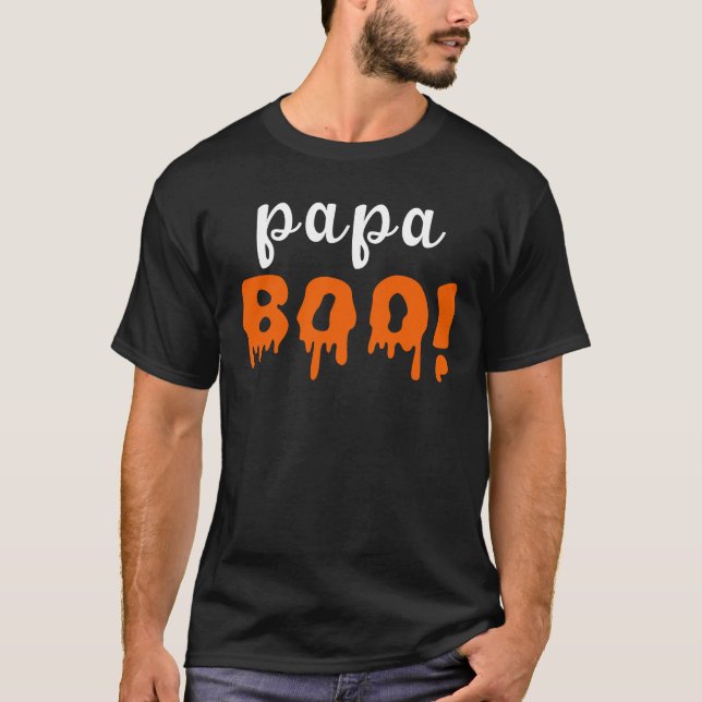 Camiseta Famoso papá Boo Naranja Halloween (Anverso)