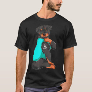 Camiseta Famoso Perro Mamá Rottweiler Me Encanta Mamá Tatto
