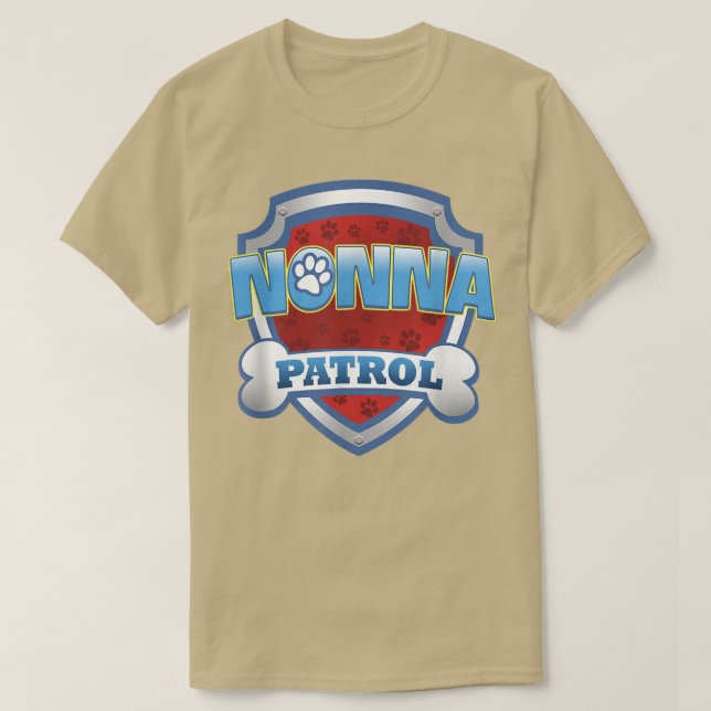 Camiseta Famoso Perro Patrulla No Patrulla Mamá, Papá Para  (Diseño del anverso)