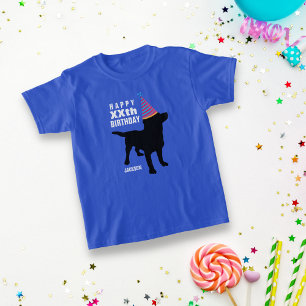 Camiseta Famoso Personalizado de perro de Black Lab Edad y