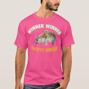 Camiseta Famoso Pescador GANADOR WALLEYE CINNER Pescado Fry