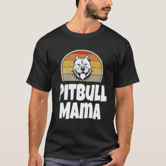 Camiseta Famoso Pitbull Mama Gift Dog Lover Retro Madres Da