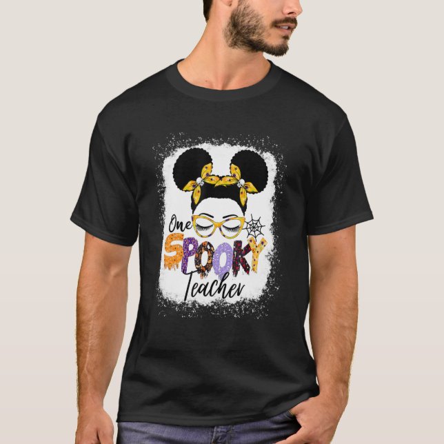 Camiseta Famoso profesor Messy Bun Skull Chicas negros Grac (Anverso)