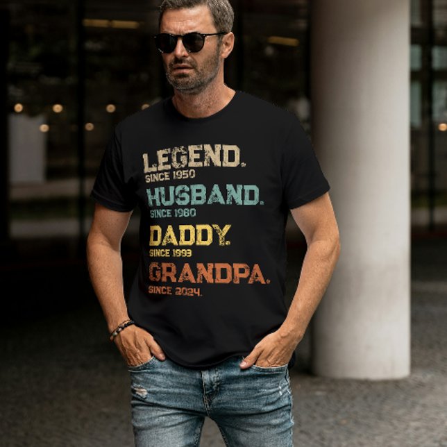 Camiseta Famoso regalo de Personalizado de papá papá, marid (Legend Husband Daddy Grandpa for him best dad ever grandfather happy father's day gift ideas)