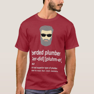 Camiseta Famoso regalo de plomero de barba gris para hombre