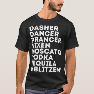 Camiseta Famoso reno alcohólico Dasher Dancer Prancer Mosca